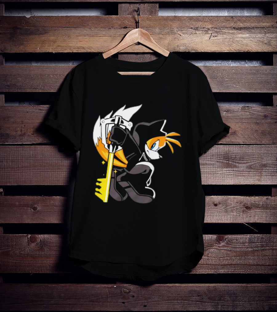 GoblinTengu Yellow Black Hooded Cat Keyblade Warrior T-Shirt