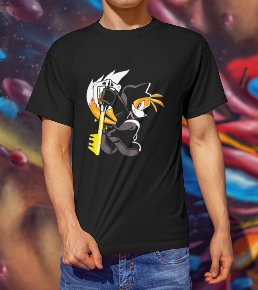 GoblinTengu Yellow Black Hooded Cat Keyblade Warrior T-Shirt