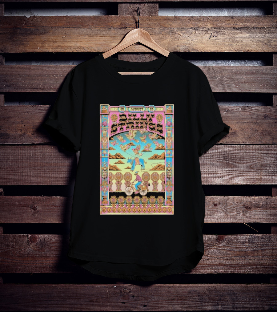 Billy Strings August 9 25 Minneapolis MN Psychedelic Style Birds Bicycle Rider T-Shirt