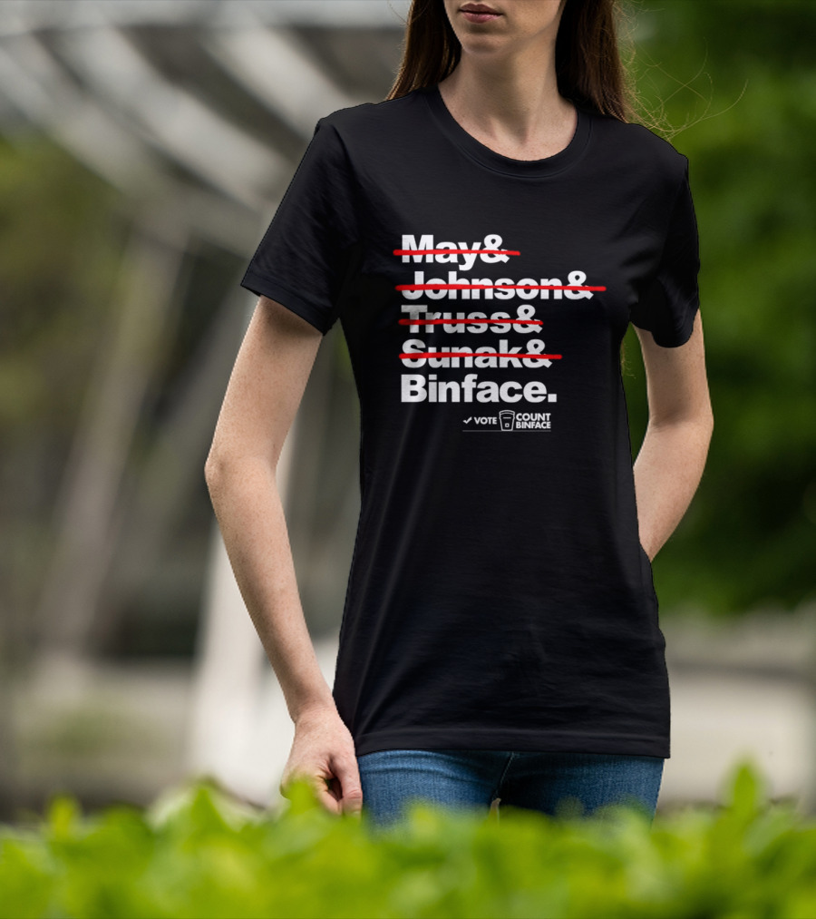 Vote Count Binface May Johnson Truss Sunak Binface Clacton 2026 T-Shirt
