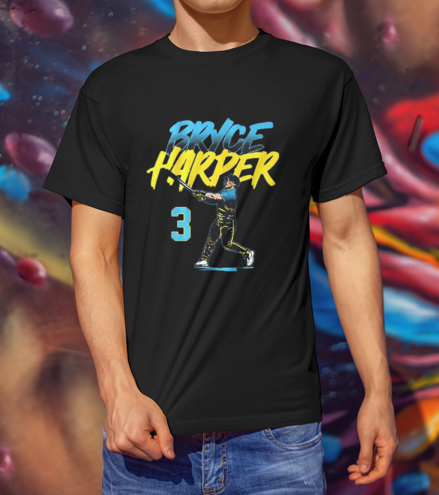 Bryce Harper 3 Philadelphia Phillies City Connect Baseball T-Shirt