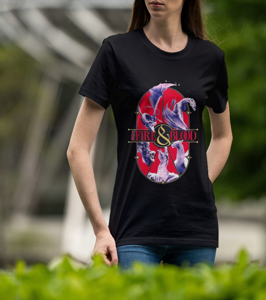 House Of The Dragon Fire And Blood Fantasy Dragons Iconic Show T-Shirt