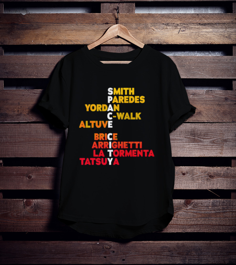 Houston Baseball 2026 Space City Names Smith Yordan Altuve T-Shirt