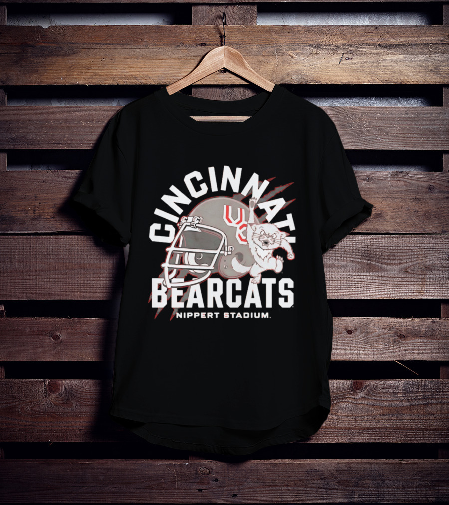 Cincinnati Bearcats Nippert Stadium Football Helmet T-Shirt