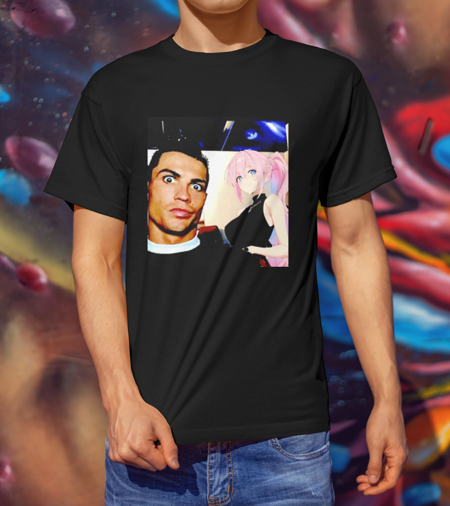 Cristiano Ronaldo Shikimori Anime Manga Collaboration T-Shirt