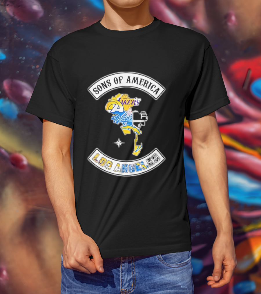 Sons Of America Los Angeles Lakers Rams Dodgers Chargers Kings T-Shirt