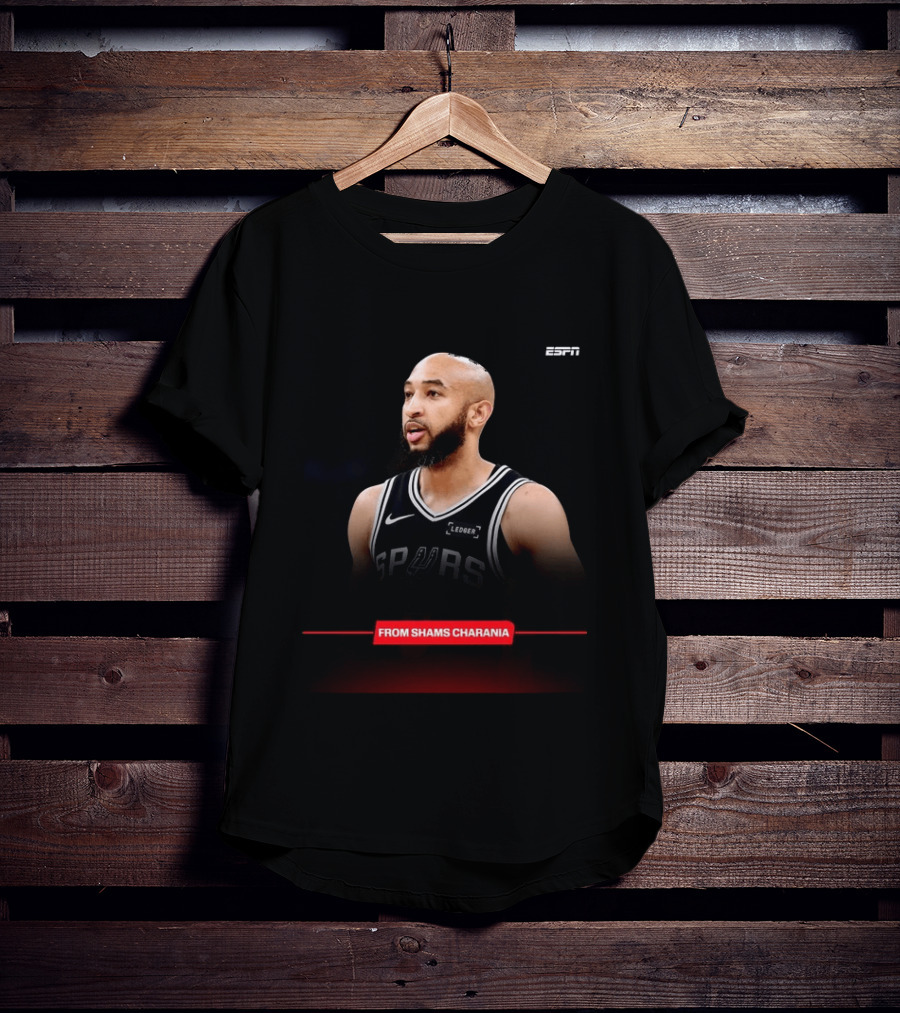 ESPN San Antonio Spurs Jordan McLaughlin From Shams Charania T-Shirt