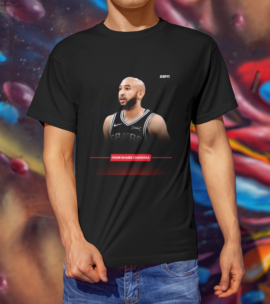 ESPN San Antonio Spurs Jordan McLaughlin From Shams Charania T-Shirt