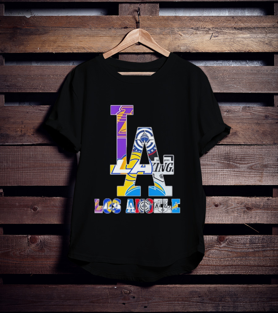 Los Angeles Lakers Clippers Kings Rams Chargers Fan Collection T-Shirt