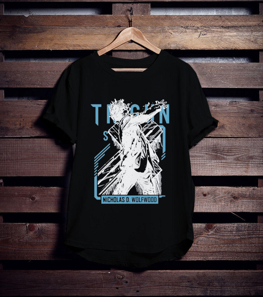 Trigun Stampede Nicholas D Wolfwood Cross Sketch T-Shirt