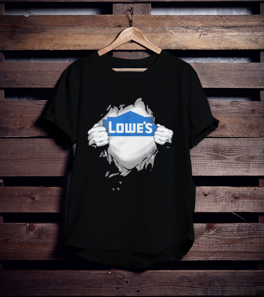 Lowe's Ripped Chest Superhero Style For Home Improvement Workers T-Shirt