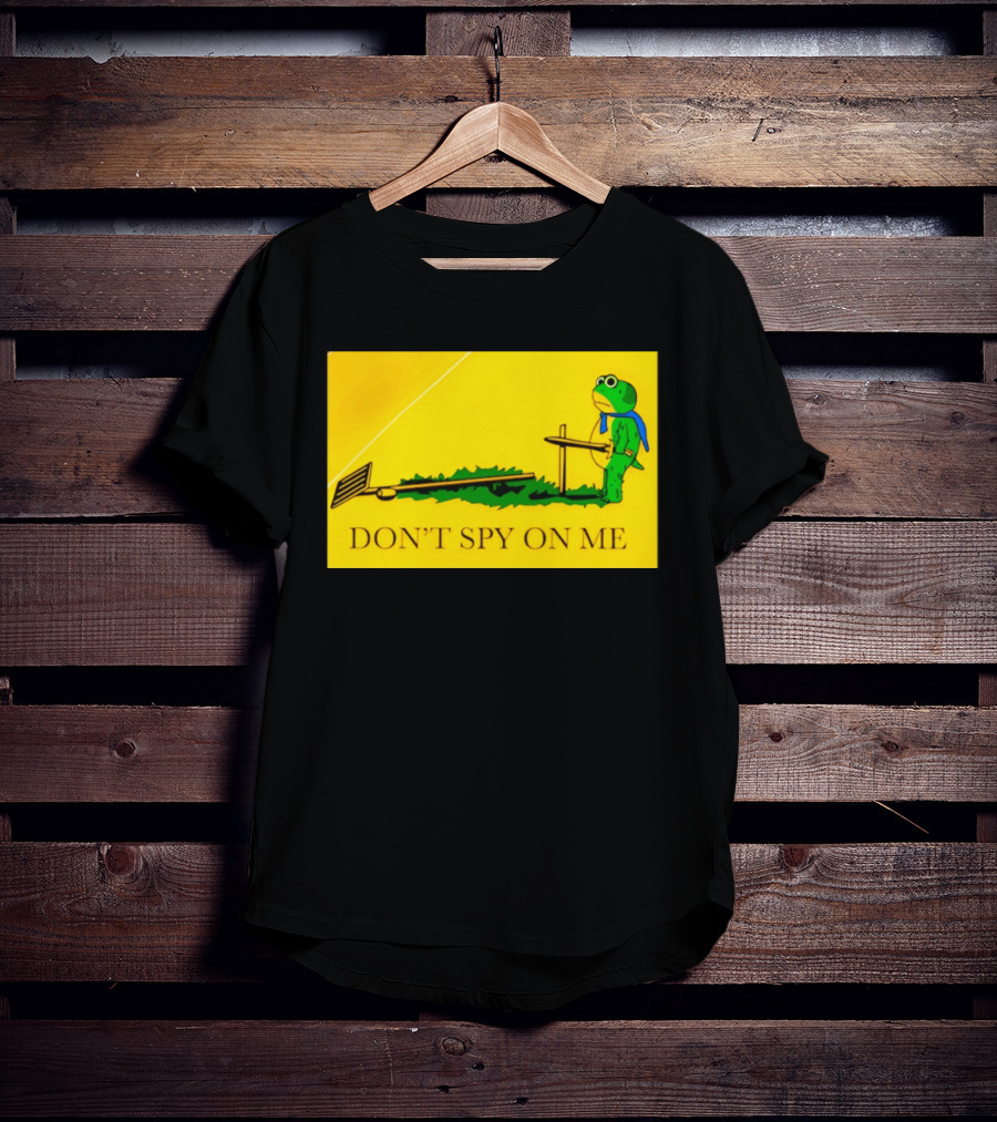 Portland Frog Don't Spy On Me Anti Flock Camera T-Shirt