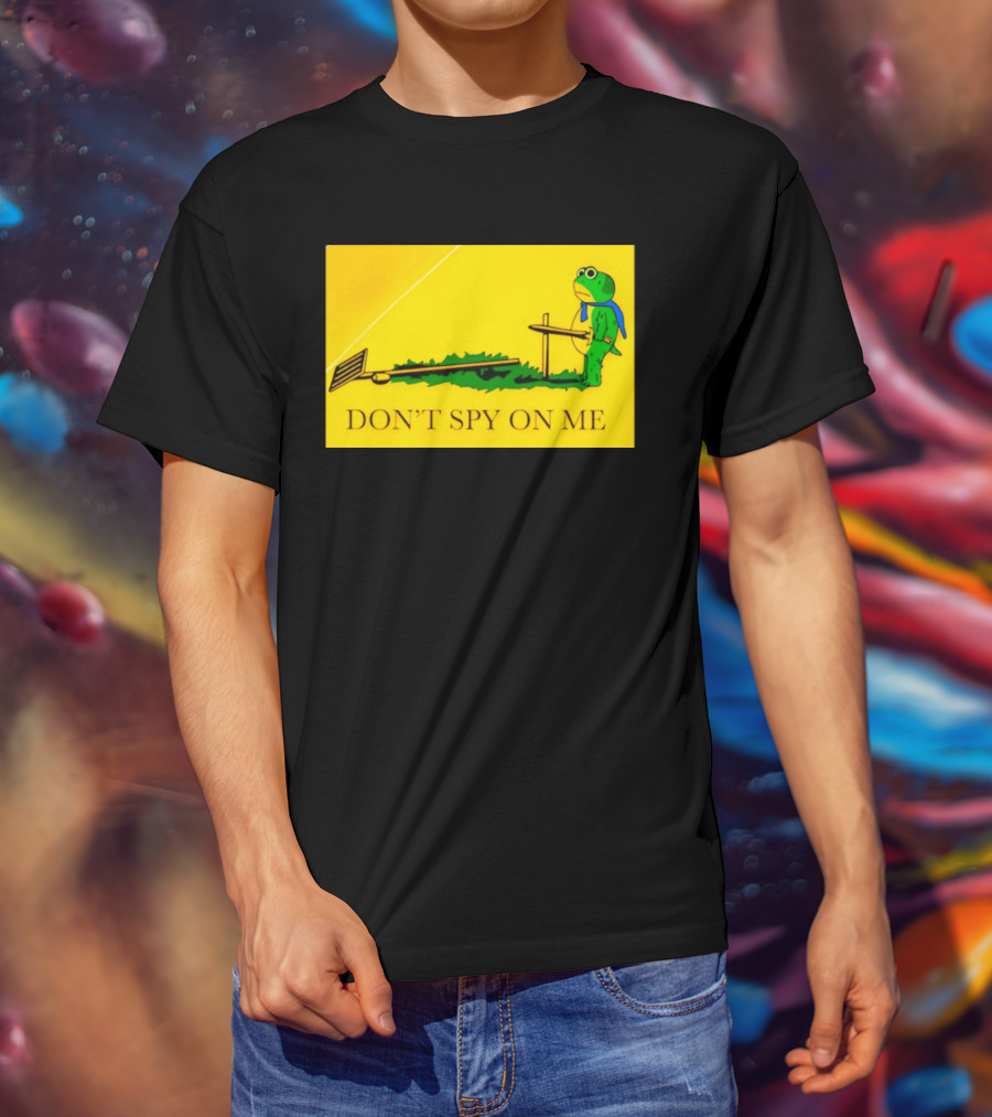 Portland Frog Don't Spy On Me Anti Flock Camera T-Shirt