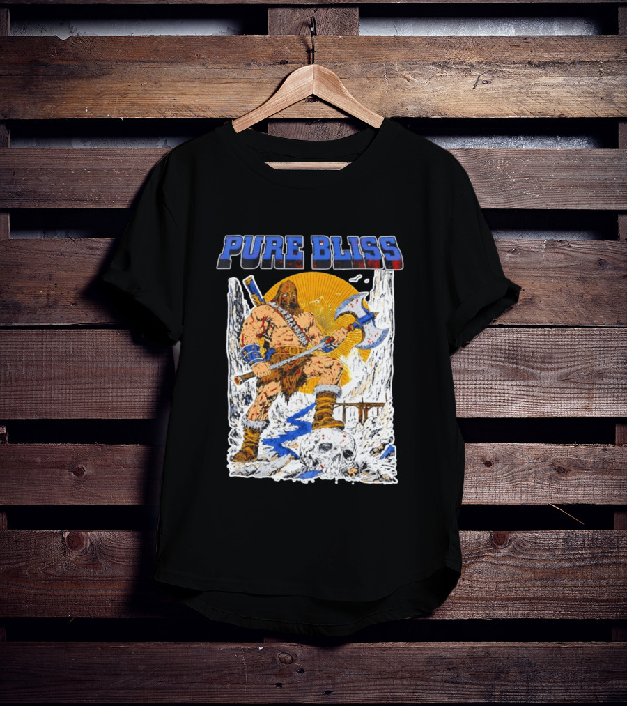 Pure Bliss Barbarian Warrior Axe Skull Fantasy Adventure T-Shirt