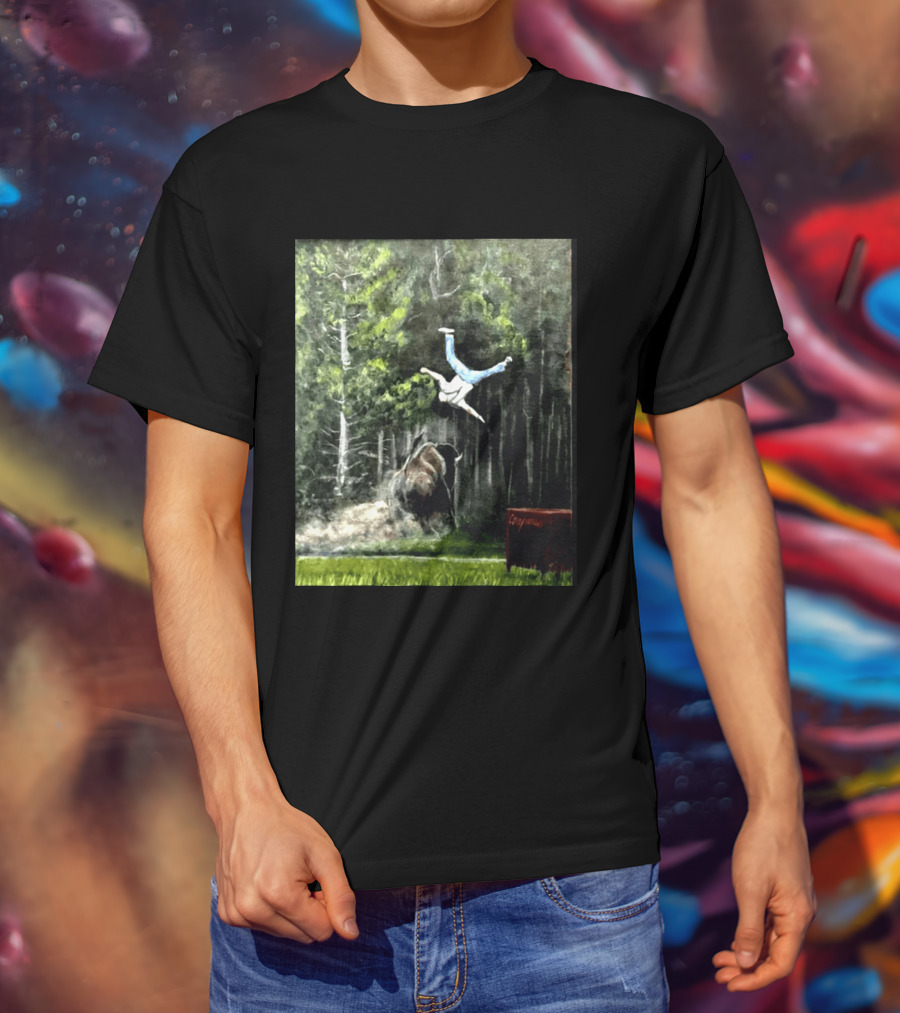 Raccoon Flaming Fart Chaos With Hippo And Unexpected Forest Flip T-Shirt