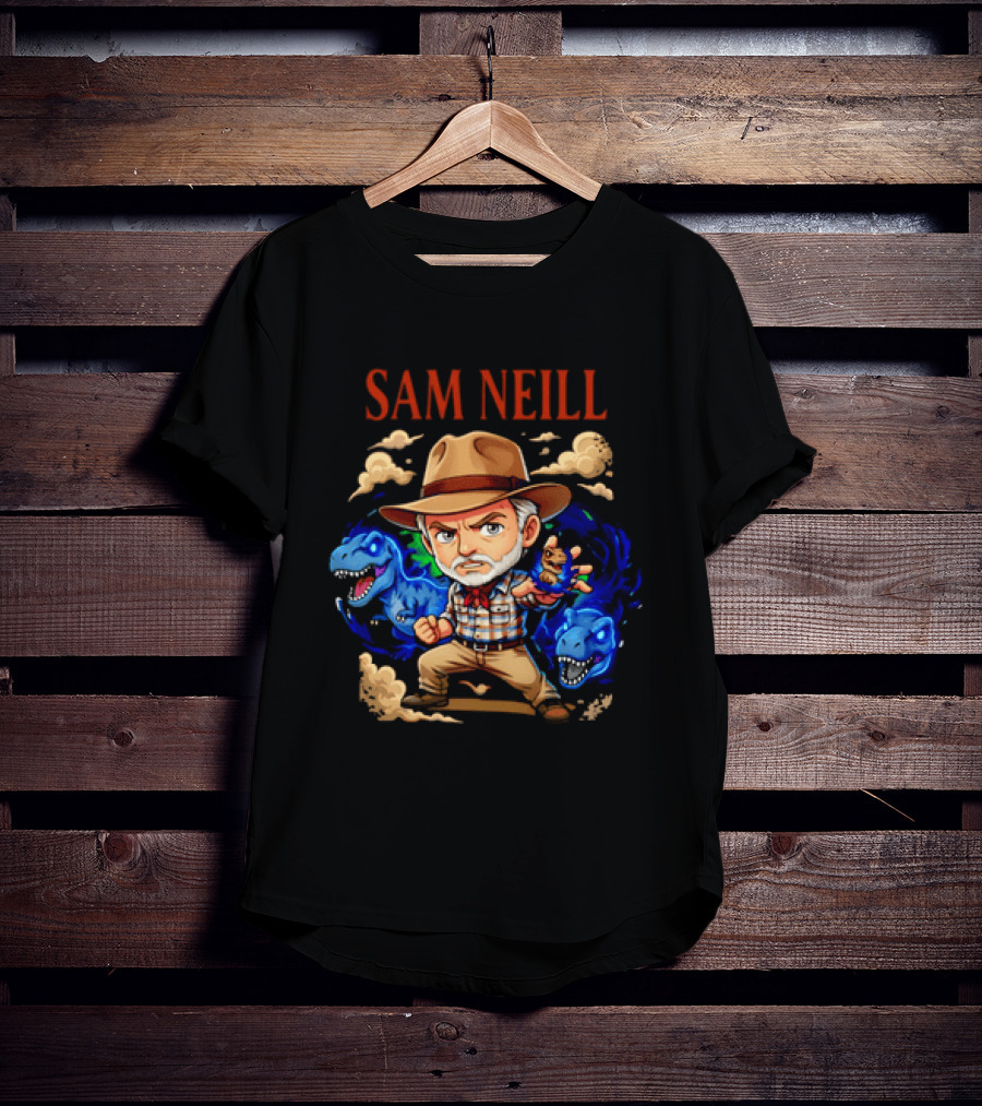 Rest In Peace Sam Neill 1947 2026 Anime Dinosaur Paleontologist Adventure T-Shirt