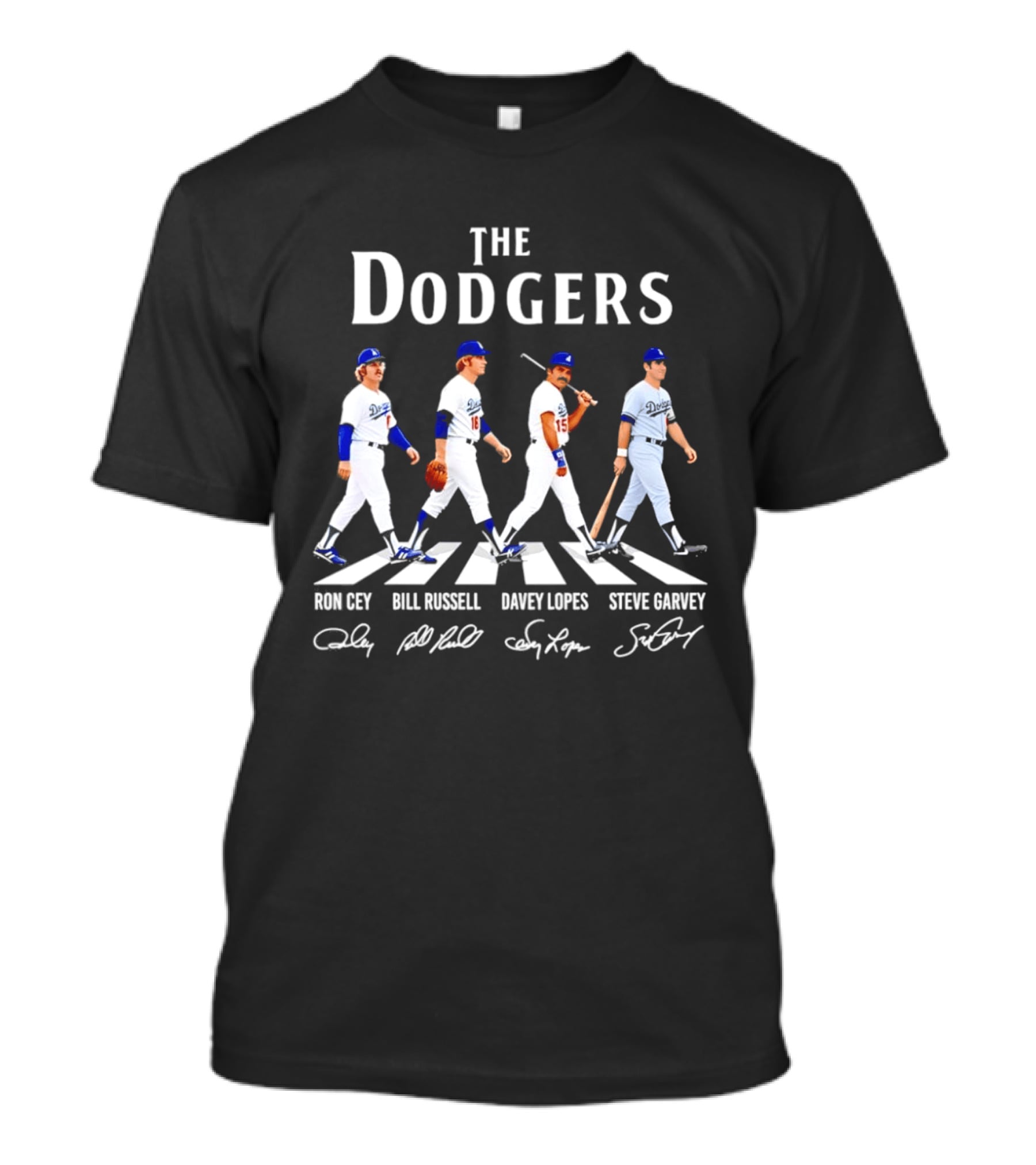 The Dodgers Ron Cey Bill Russell Davey Lopes Steve Garvey Walking T-Shirt