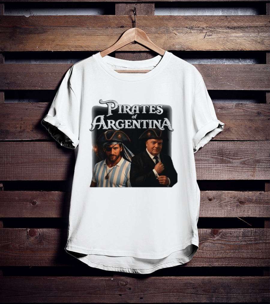 Pirates Of Argentina Messi Infantino Soccer Themed Merchandise T-Shirt