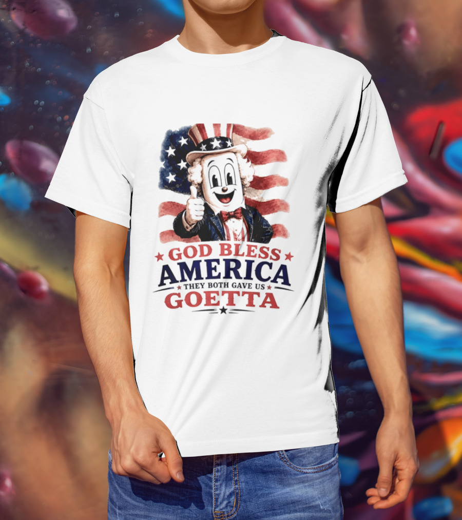 God Bless America They Both Gave Us Goetta USA Flag T-Shirt