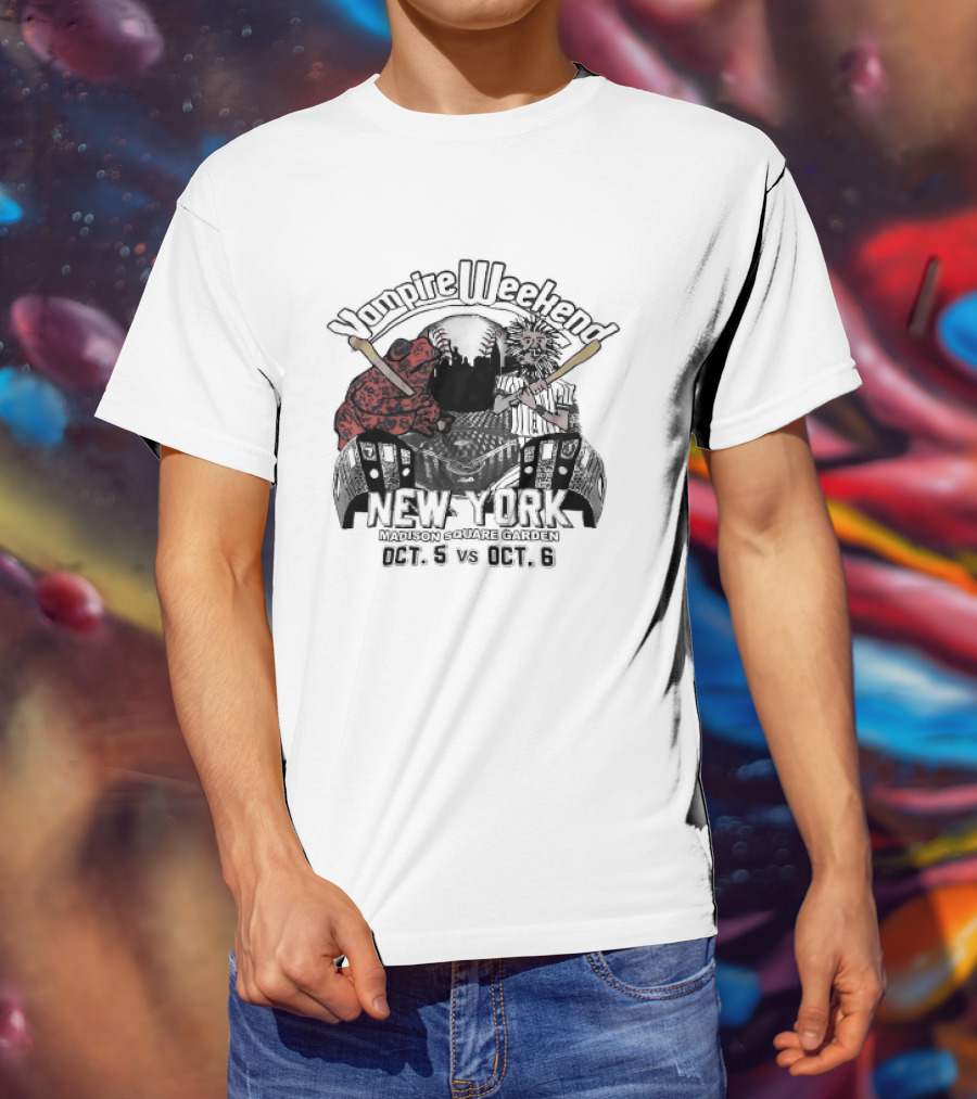 Vampire Weekend Toad Baseball New York Madison Square Garden October T-Shirt