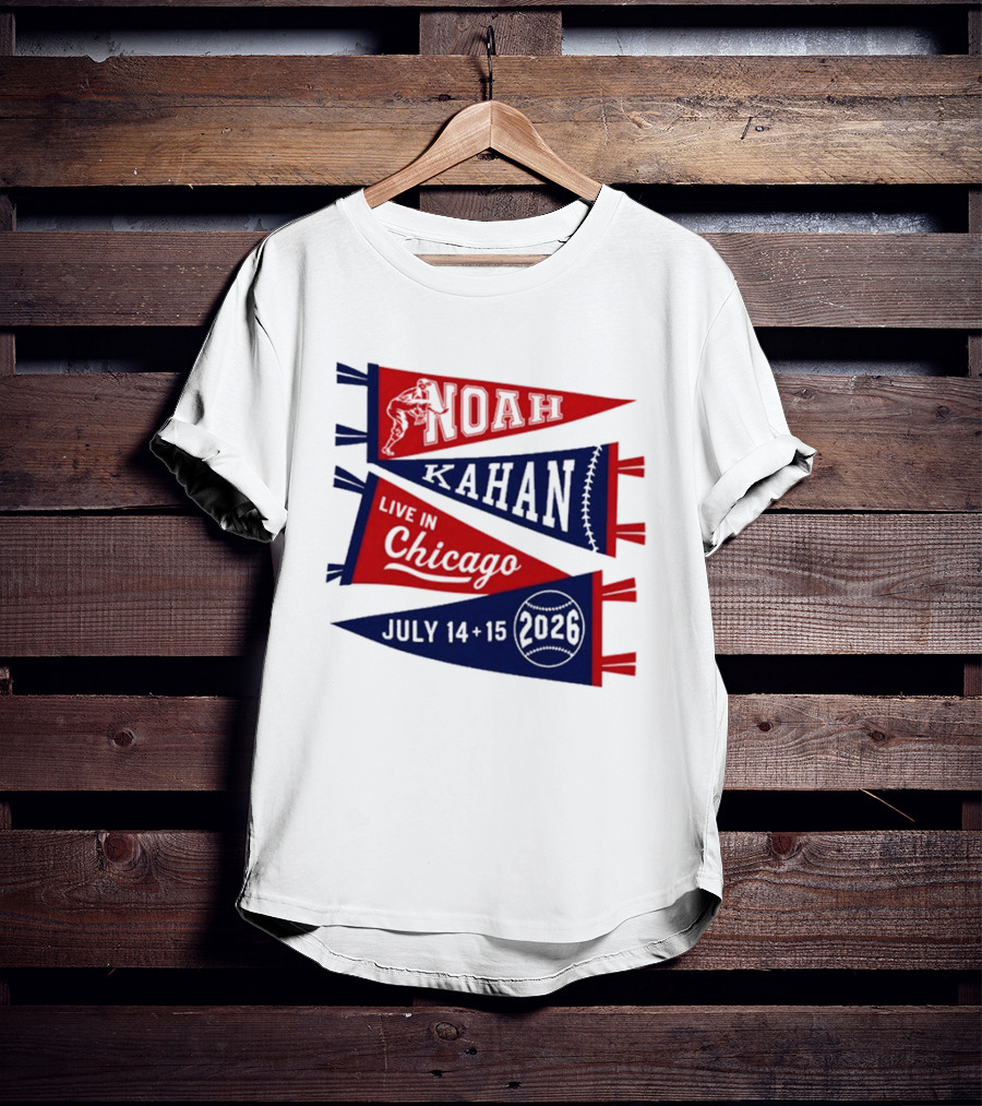 Noah Kahan Wrigley Field Chicago July 14 15 2026 Event Pennant T-Shirt