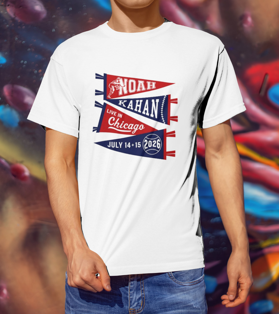Noah Kahan Wrigley Field Chicago July 14 15 2026 Event Pennant T-Shirt