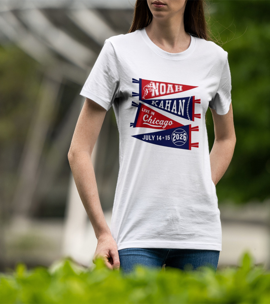 Noah Kahan Wrigley Field Chicago July 14 15 2026 Event Pennant T-Shirt