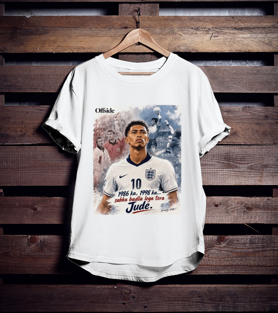 Offside 1986 1998 Sabka Badla Lega Tera Jude Bellingham T-Shirt