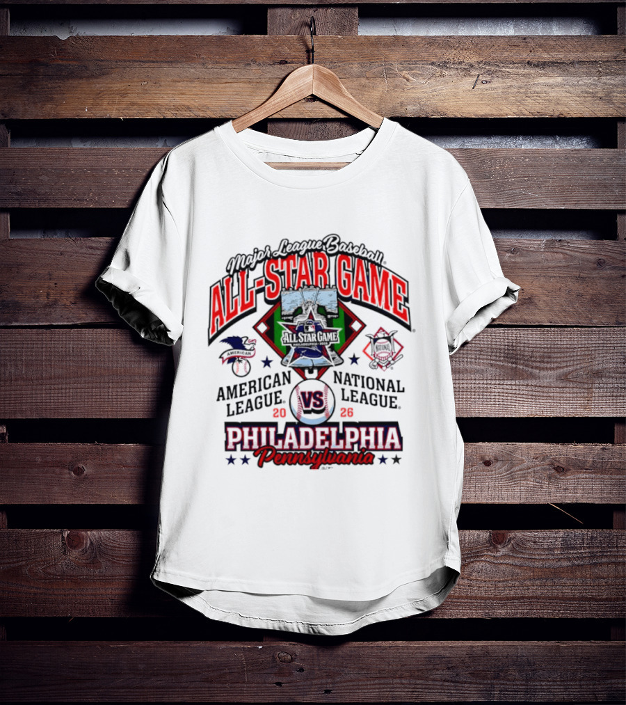 Major League Baseball All Star Game 2026 Philadelphia American League Vs National League T-Shirt