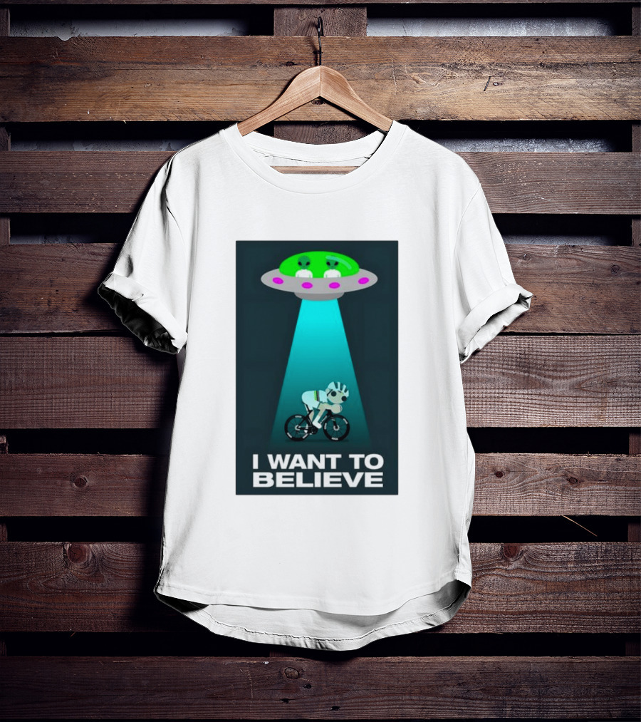 Pogacar UFO Cycling Aliens I Want To Believe T-Shirt