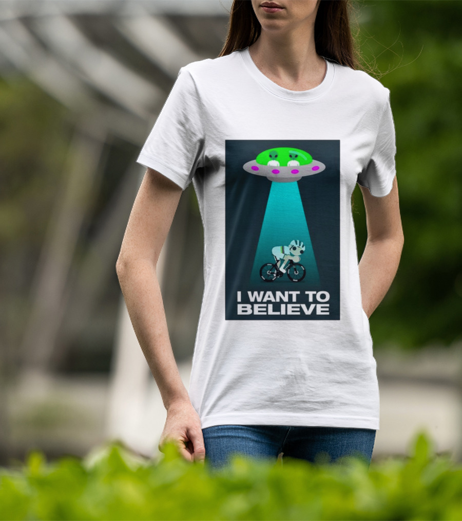 Pogacar UFO Cycling Aliens I Want To Believe T-Shirt