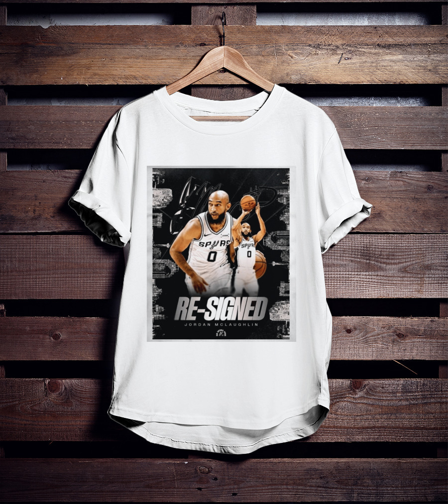 Re Signed Jordan McLaughlin Spurs Basketball San Antonio T-Shirt