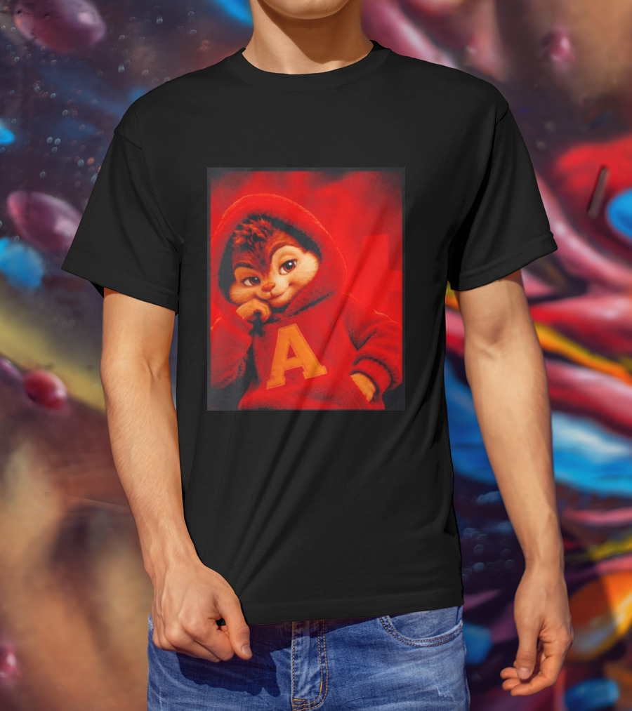 Alvin And The Chipmunks Red A Letter T-Shirt
