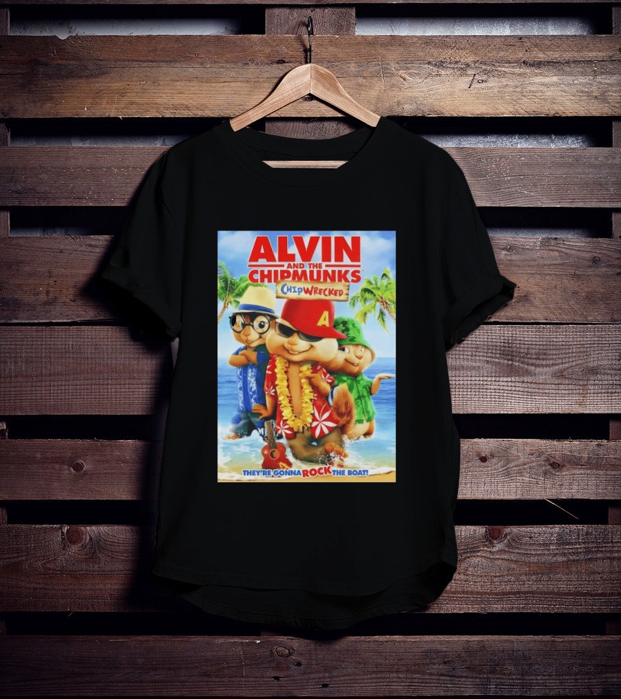 Alvin And The Chipmunks Chipwrecked They're Gonna Rock The Boat Beach Adventure T-Shirt