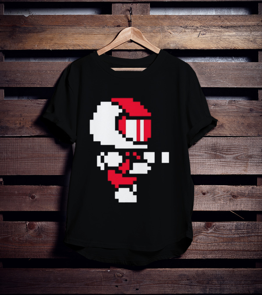 Arcade Pixel Racing Driver Fast Track Helmet Retro Game T-Shirt