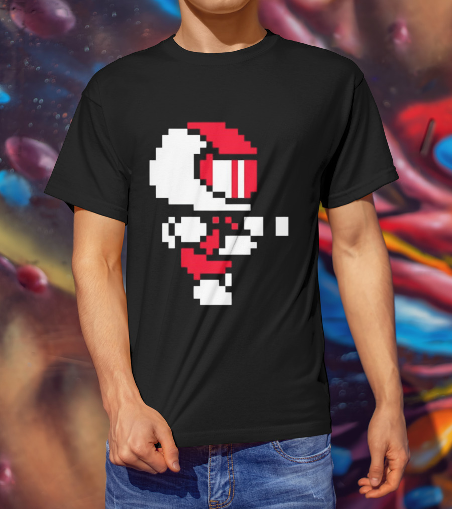 Arcade Pixel Racing Driver Fast Track Helmet Retro Game T-Shirt