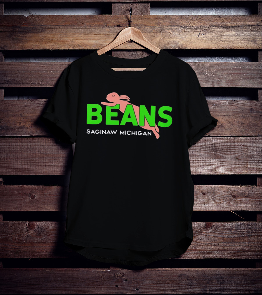 Beans Saginaw Michigan Pink Rabbit T-Shirt
