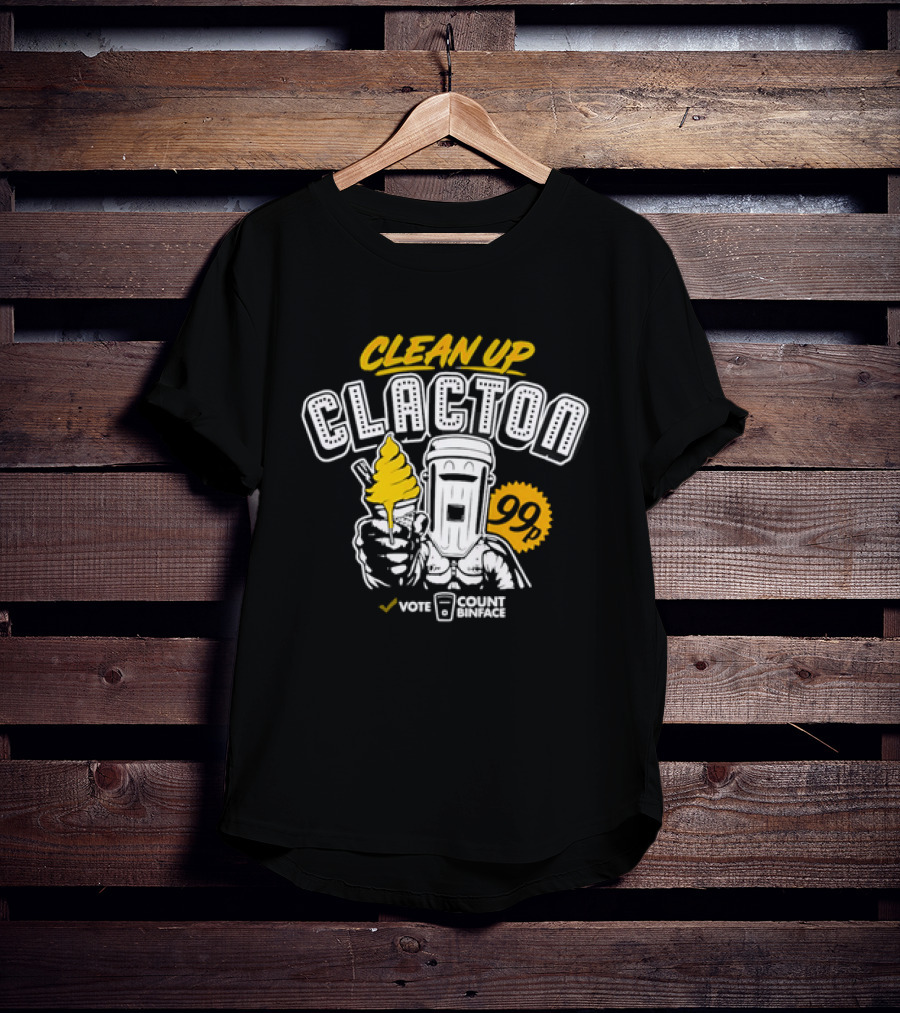 Clean Up Clacton Vote Count Binface 99 T-Shirt