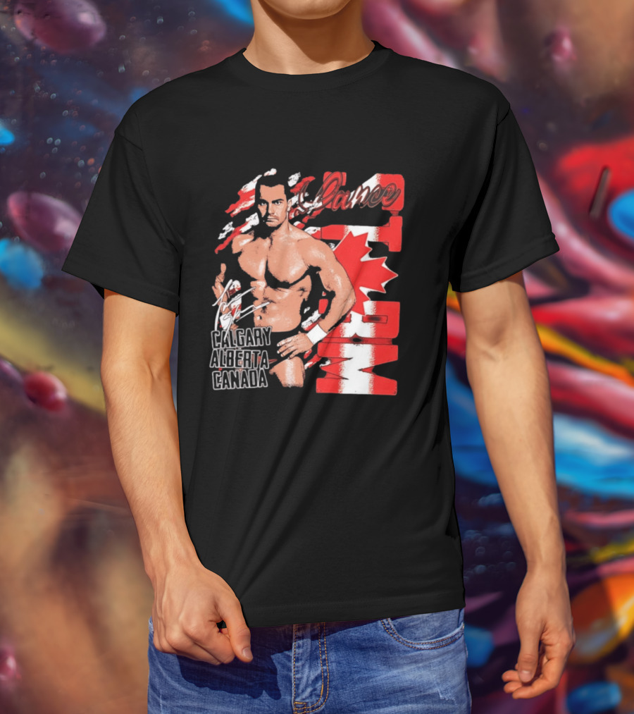 Lance Storm Calgary Alberta Canada Wrestling Icon Red Maple Leaf T-Shirt