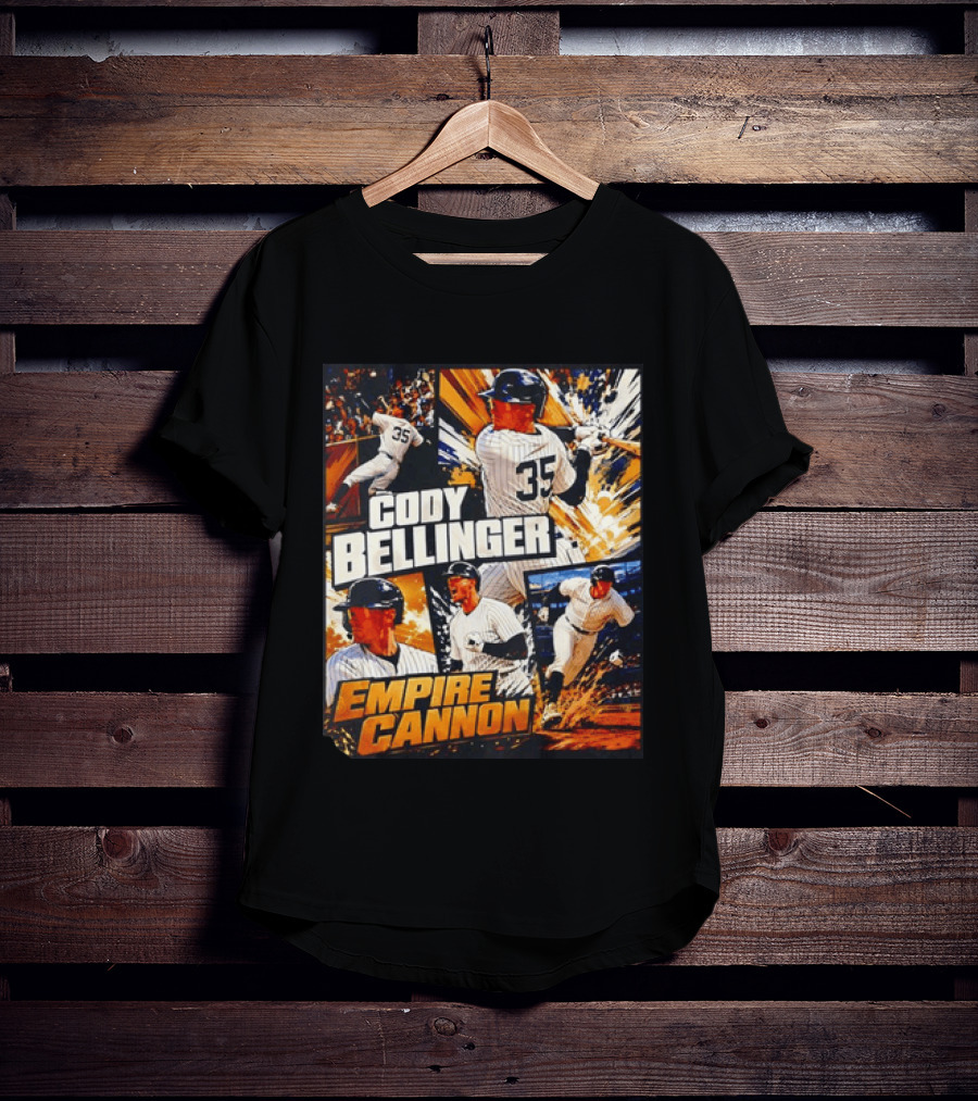Cody Bellinger Empire Cannon 35 Baseball Action Collage T-Shirt