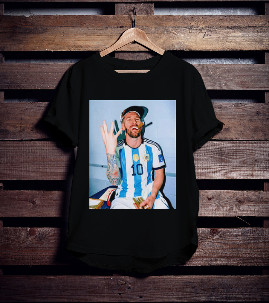 Lionel Messi Smoking Cigarette T-Shirt