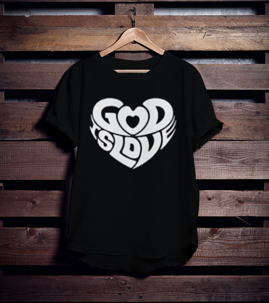 God Is Love Heart Shape T-Shirt