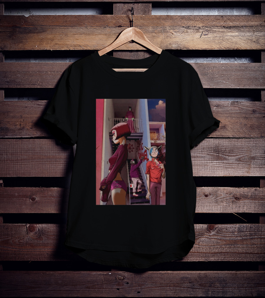 GORILLAZ The Stainz Staircase Characters T-Shirt
