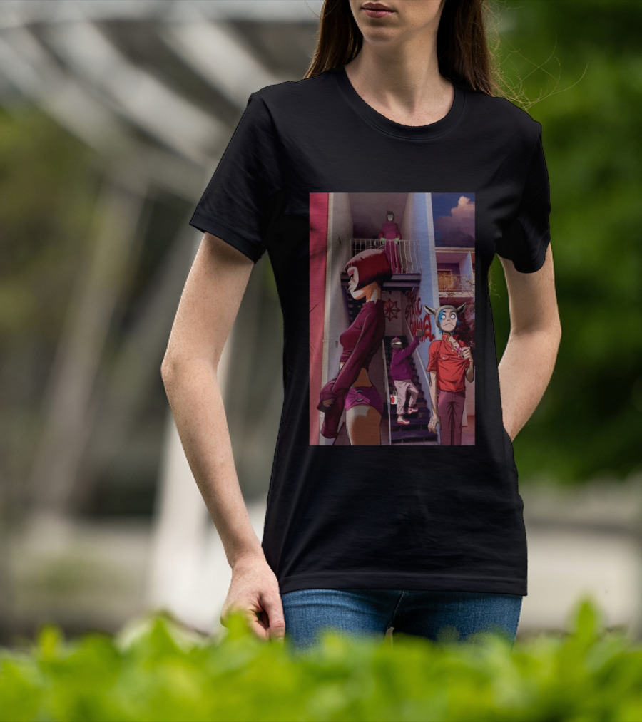 GORILLAZ The Stainz Staircase Characters T-Shirt
