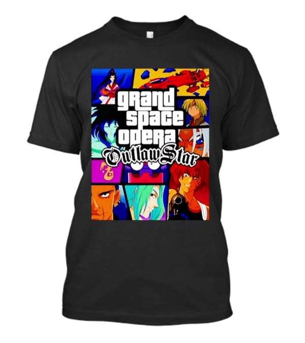 Grand Space Opera Outlaw Star Anime Characters Collage T-Shirt