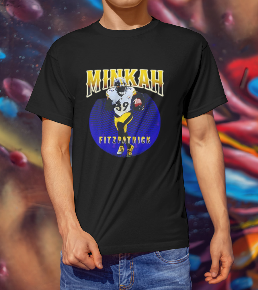 Minkah Fitzpatrick Steelers Number 39 Running Football T-Shirt