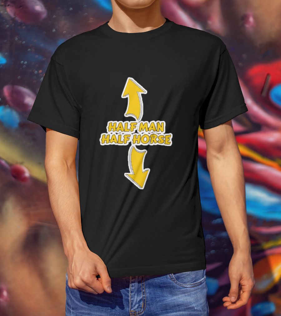 Half Man Half Horse Centaur Mythology Yellow Arrows T-Shirt