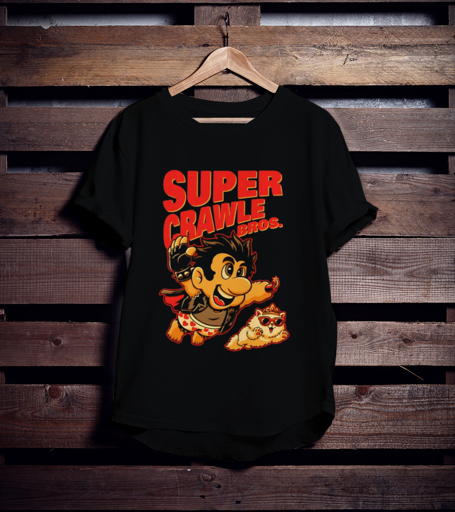 Super Crawler Bros Crowned Cat Rocker T-Shirt