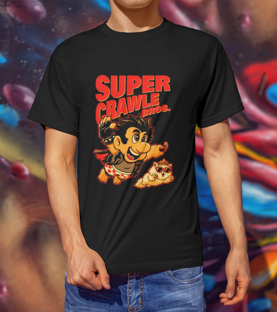 Super Crawler Bros Crowned Cat Rocker T-Shirt