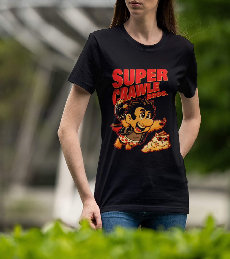 Super Crawler Bros Crowned Cat Rocker T-Shirt